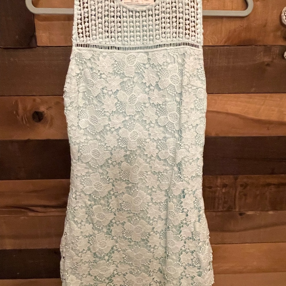 Abercrombie & Fitch Light green  Lace Dress